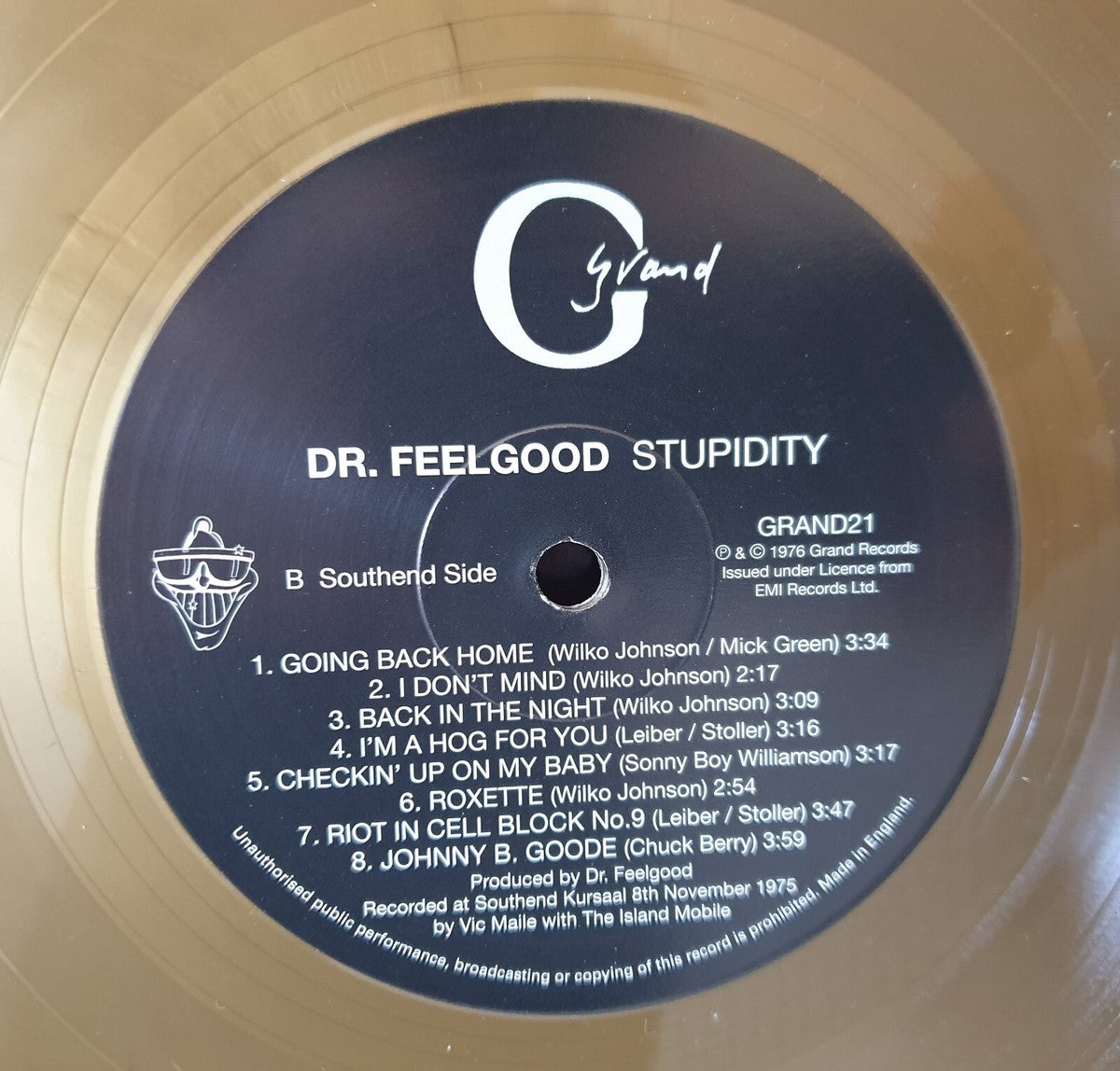 Stupidity - Gold Vinyl